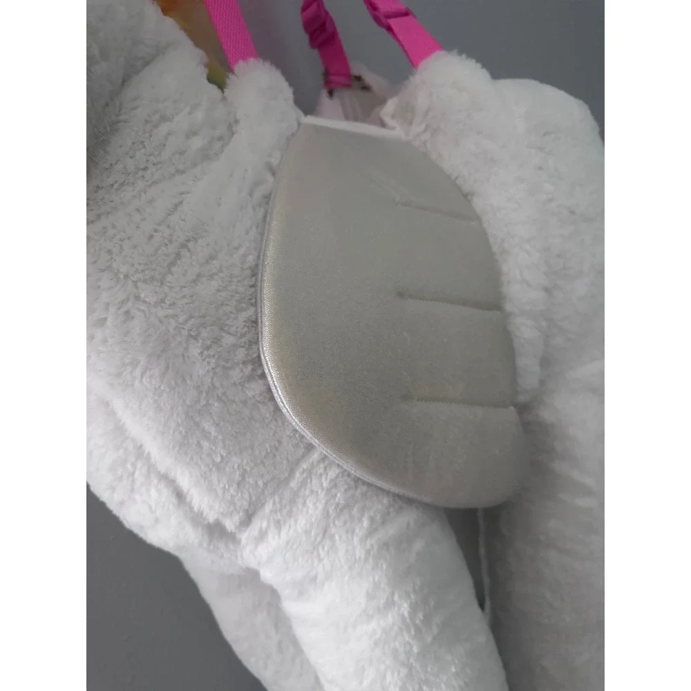 Justice Kids Plush Unicorn Ride On Costume White Rainbow One Size-Halloween